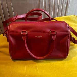 Saint Laurent mini Boston bag in red - AUTHENTIC